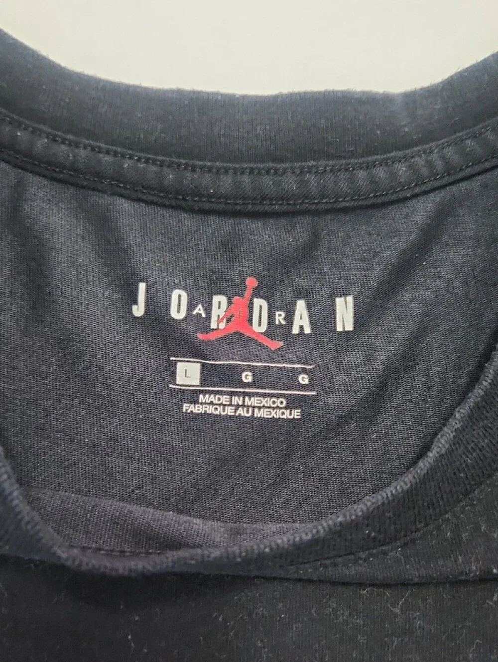 Men's Jordan Black Tee with Red AIR Graphic